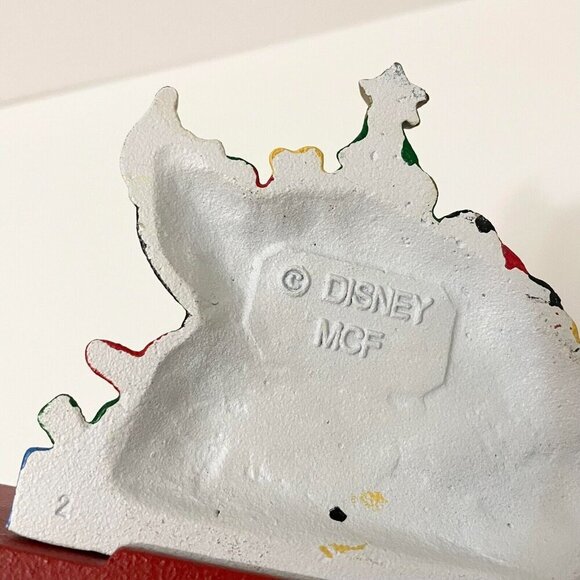 Vtg MCF Mickey Minnie Mouse Cast Iron Double Stocking Holder Flaws - Picture 15 of 16